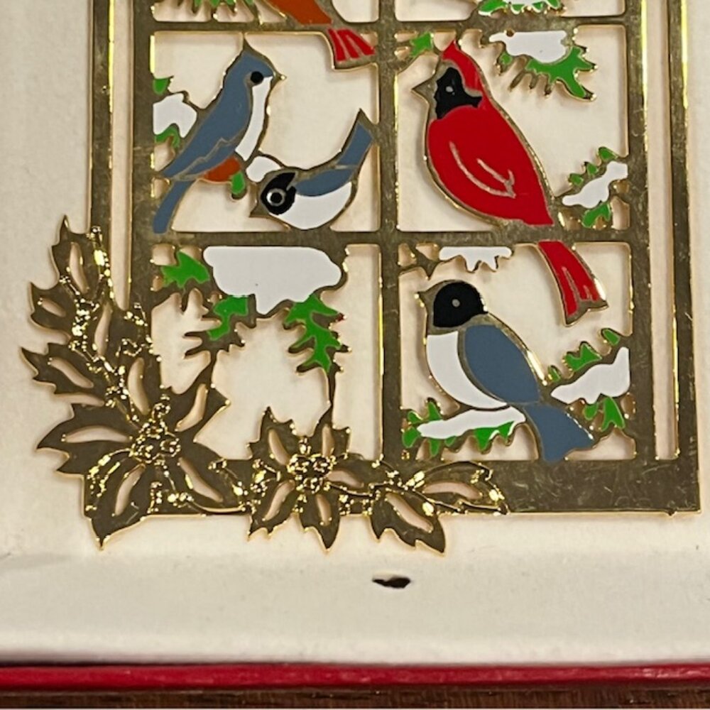 Camerlane Birds in Window National Wildlife Ornament 24Kt Gold Finish with Box - Picture 4 of 5